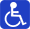 Accessible to persons with disabilities logo